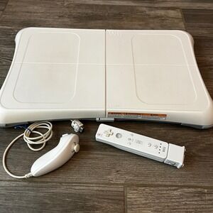 Nintendo Wii Balance Board and Wii Remote Controller Bundle White